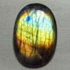 New Madagascar - LABRADORITE - Oval Cabochon Huge size - 34x50 mm Gorgeous Strong Multy Fire